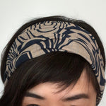 Head scarf, Japanese Kimono fabric, Wave