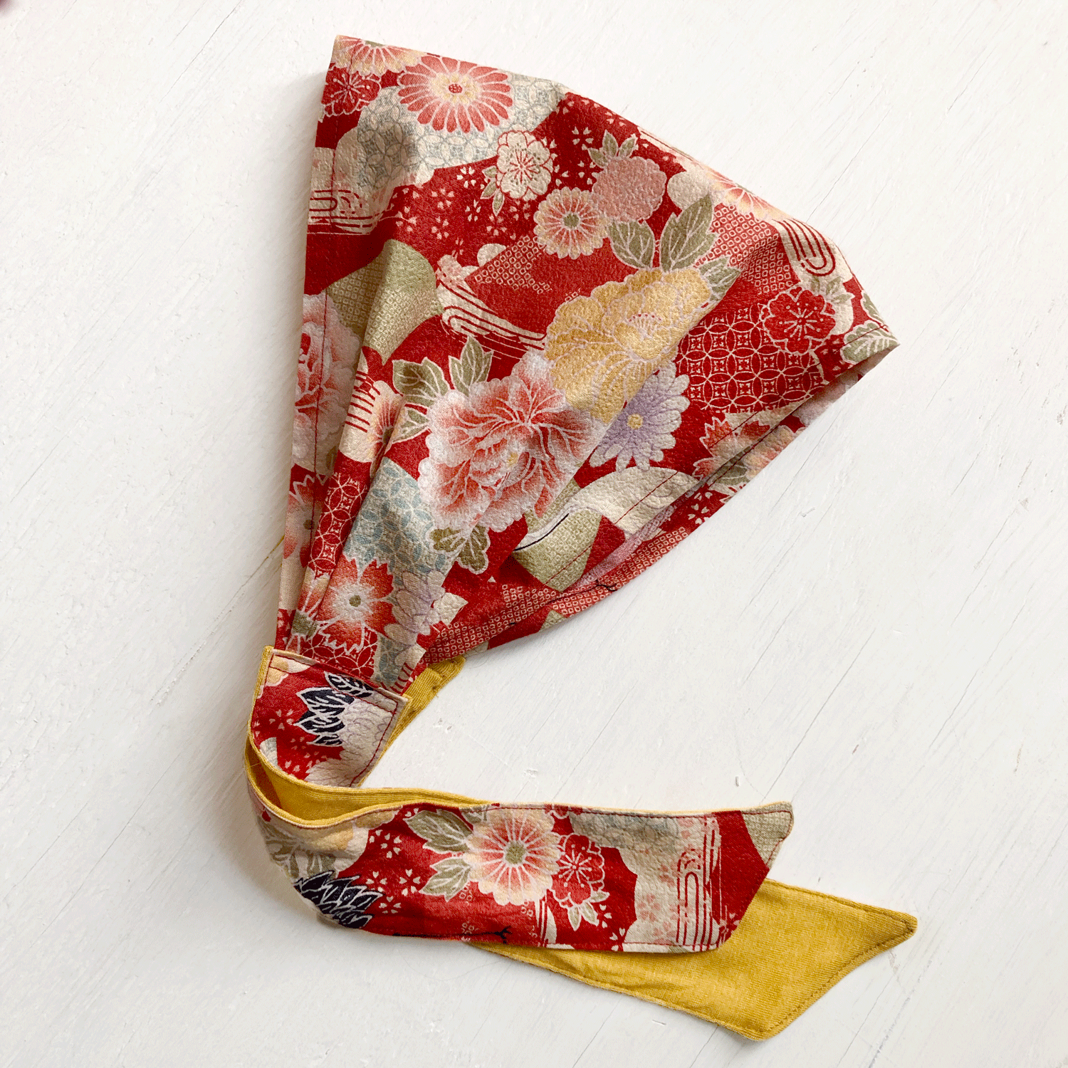 Mercato Japanese Kimono Fabric Head Scarf