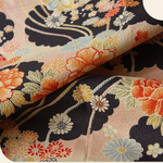Head covering scarf, Japanese fabric Pink Navy Floral